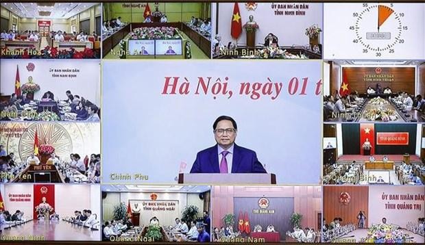 El primer ministro de Vietnam, Pham Minh Chinh, preside la cita. (Fotografía: VNA)