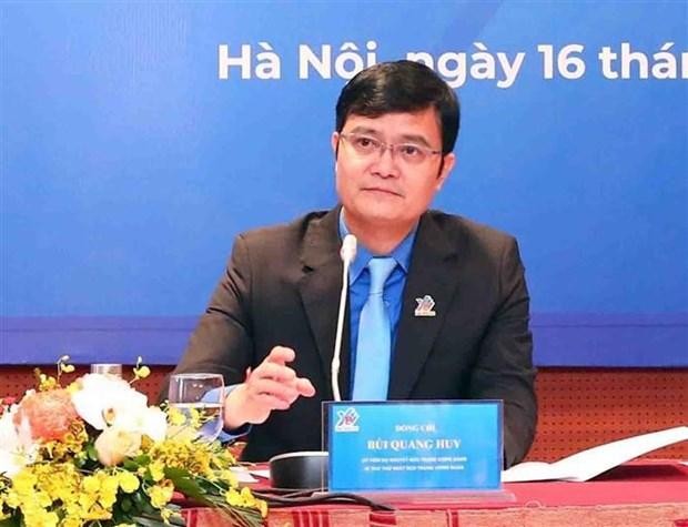 El primer secretario del Comité Central de la UJCHCM, Bui Quang Huy. (Fotografía: VNA)