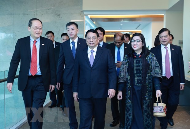 Premier vietnamita Pham Minh Chinh inicia visita oficial a Singapur. (Fotografía: VNA)