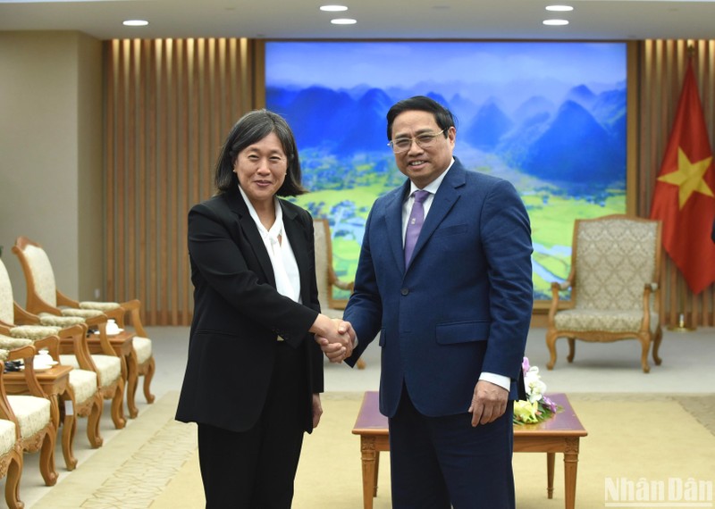 Premier vietnamita recibe a representante comercial de Estados Unidos