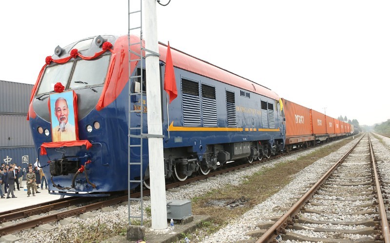 Inauguran servicios de transporte ferroviário de carga internacional en Bac Giang. (Foto: Nhan Dan) 
