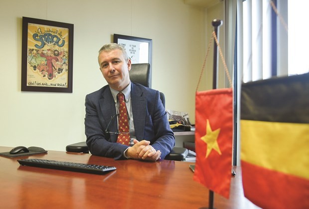 El embajador belga en Hanói, Karl Van den Bossche. (Fotografía: VNA)