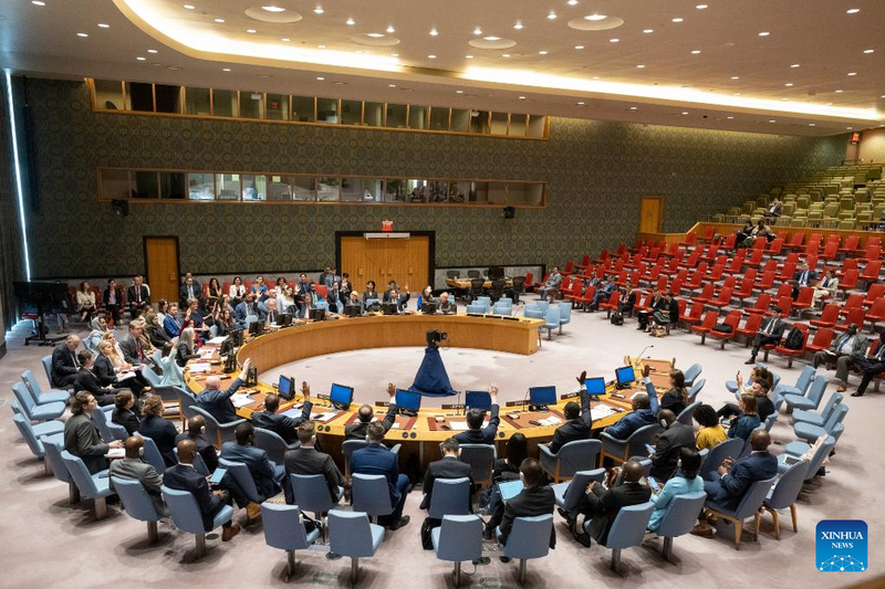 Reunión del Consejo de Seguridad de la ONU el 30 de mayo de 2023 sobre la adopción de una resolución para prorrogar por un año el mandato de la Unami. (Foto: Xinhua)