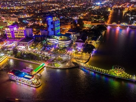 Un rincón de la ciudad de Can Tho por la noche. (Foto: canthotourism.vn)
