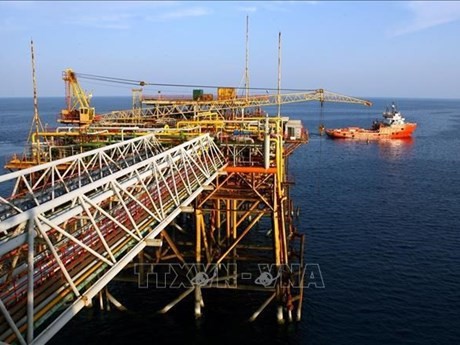 Una plataforma petrolera. (Foto: VNA)