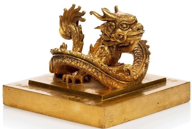 El sello imperial de oro "Hoang de chi bao". (Foto: VNA)