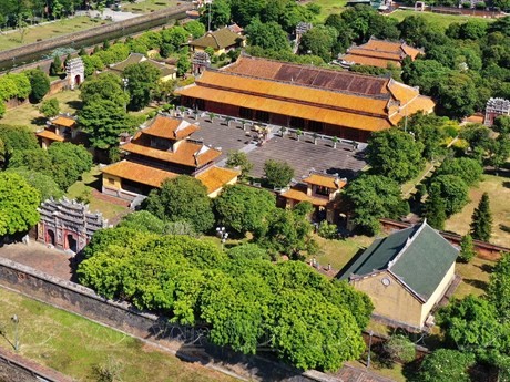 Vista panorámica del Palacio Dien Tho desde arriba. (Fuente: VNA)