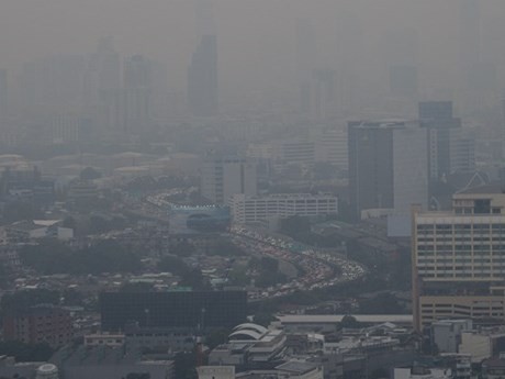 Contaminación del aire en Bangkok, Tailandia. (Foto: AFP/ VNA)
