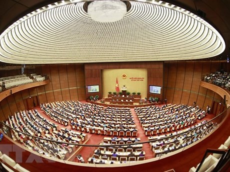 Una sesión de la Asamblea Nacional de Vietnam. (Foto: VNA)