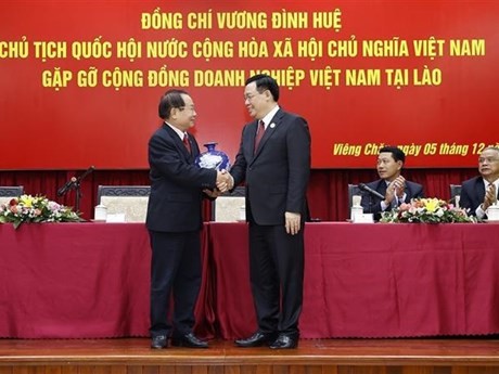 El presidente de la Asamblea Nacional de Vietnam, Vuong Dinh Hue, en el evento. (Foto: VNA)