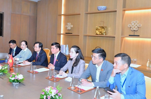 Representantes vietnamitas en la reunión. (Foto: VNA)