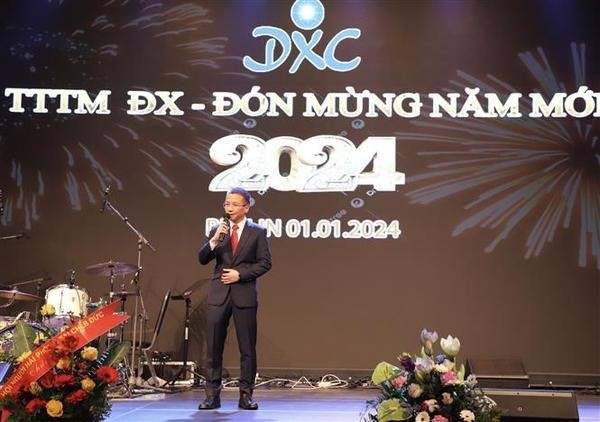 El ministro consejero de la Embajada de Vietnam en Alemania, Chu Tuan Duc, en el evento. (Foto: VNA)