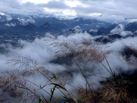 La ciudad de Lai Chau se esconde entre las nubes. (Foto: VNA)