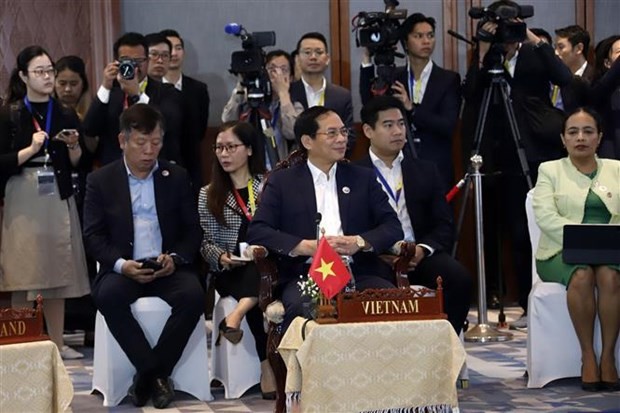 El ministro de Relaciones Exteriores de Vietnam, Bui Thanh Son, en la reunión. (Foto: VNA)