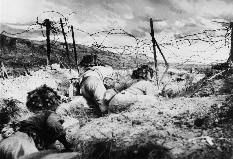 Los soldados vietnamitas retiran las líneas de alambradas de púas para iniciar el ataque contra las posiciones enemigas en la colina C. (Foto: VNA)