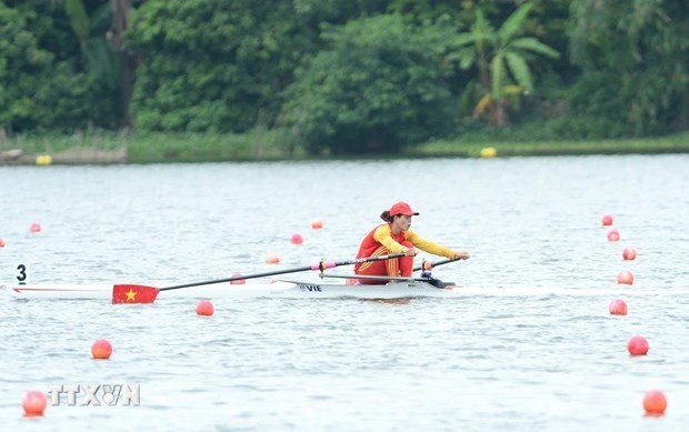 La deportista Pham Thi Hue conquista por primera vez boleto a los Juegos de la XXXIII Olimpiada (Foto: VNA)