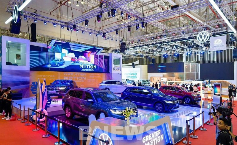 El pabellón de Volkswagen en Vietnam Motor Show 2022. (Foto: VNA)