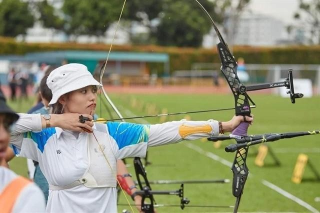 Do Thi Anh Nguyet espera ganar una plaza olímpica en la Copa Mundial Hyundai de Tiro con Arco Antalya 2024. (Foto: VNS)