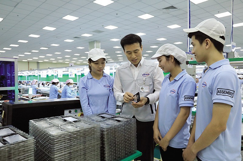 La aparición de una serie de grandes fabricantes es una de las razones del crecimiento de Bac Giang. En la foto: Fábrica de Samkwang en la ciudad de Viet Yen, Bac Giang. (Foto: baodautu.vn)