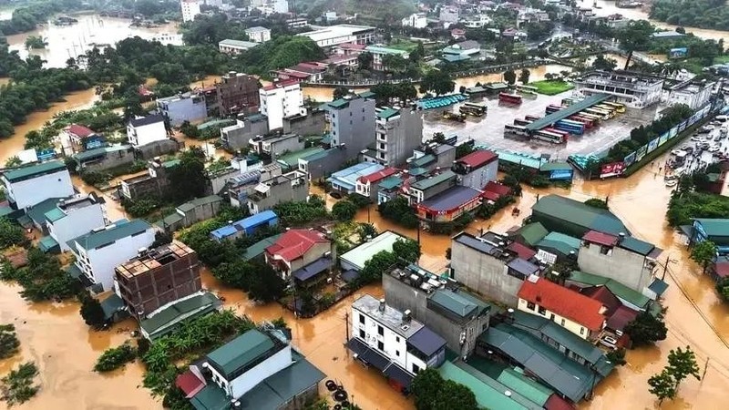 Inundaciones en Ha Giang en junio. (Foto: VNA)
