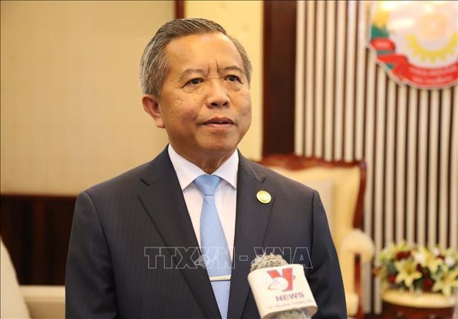 El ministro de Tecnología y Comunicaciones de Laos, Boviengkham Vongdara. (Foto: VNA)