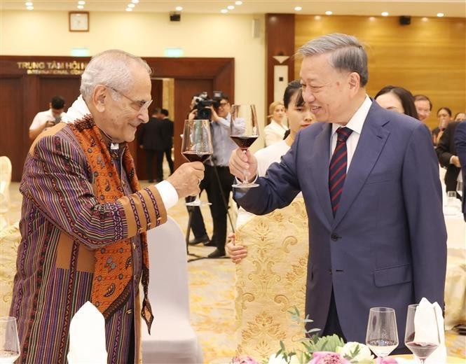 El presidente de Vietnam, To Lam (derecha), y su homólogo de Timor Oriental, José Ramos-Horta. (Foto: VNA)