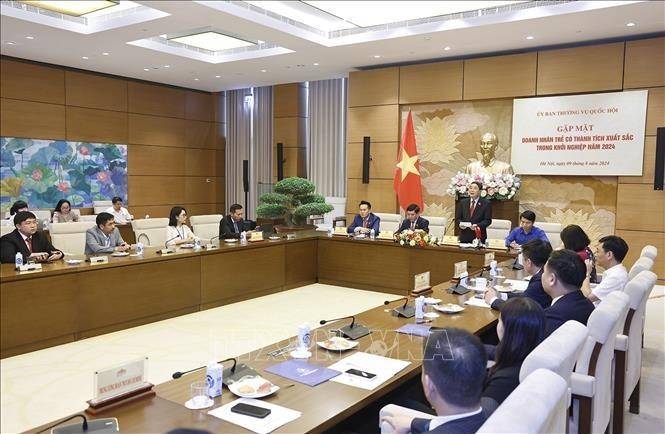 El vicepresidente de la Asamblea Nacional, Nguyen Duc Hai, habla en el evento. (Foto: VNA)