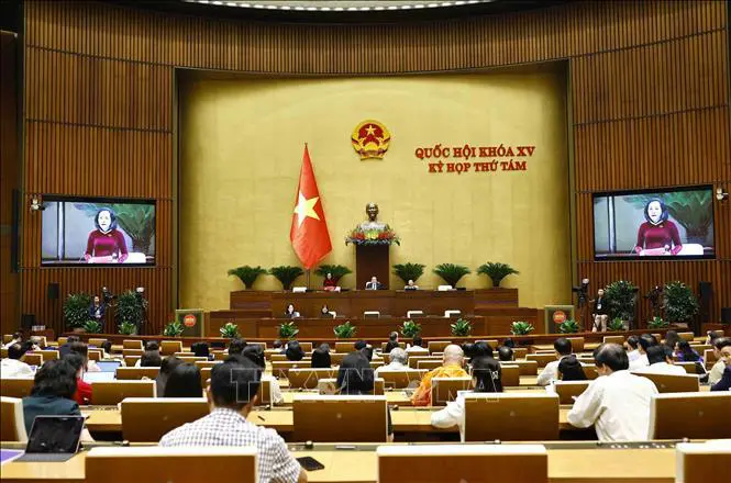 La cuarta semana de trabajo del octavo periodo de sesiones de la Asamblea Nacional de Vietnam de XV legislatura tendrá lugar del 11 al 13 de noviembre. (Foto: VNA)