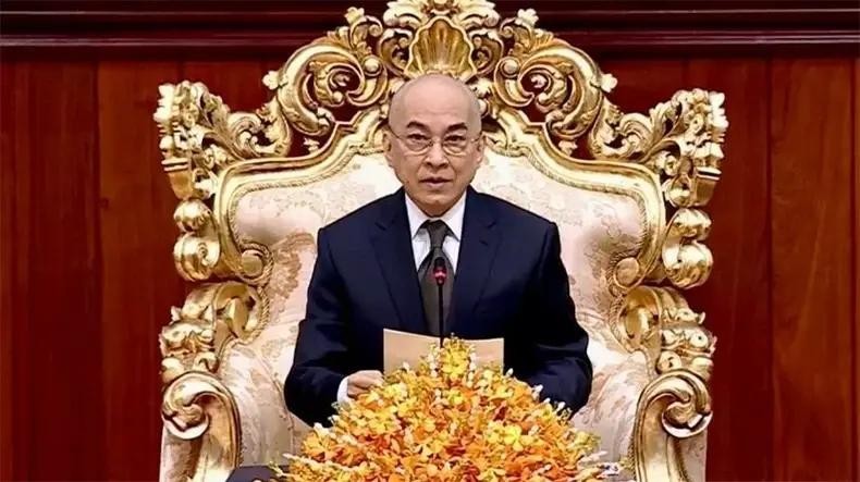 El rey de Camboya, Preah Bat Samdech Preah Boromneat Norodom Sihamoni. (Foto: Cancillería de Vietnam)