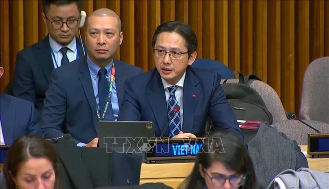 El viceministro de Relaciones Exteriores vietnamita Do Hung Viet ratificó el firme compromiso de su país con los esfuerzos de ayuda humanitaria. (Foto: VNA)