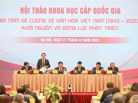 El viceprimer ministro vietnamita, Tran Hong Ha, interviene en la cita (Foto: VNA)