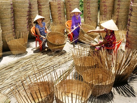 Productos de bambú y ratán de la aldea artesanal de Tang Tien, aldea de Chua, comuna de Tang Tien, distrito de Viet Yen. (Foto: bacgiangtourism.vn)