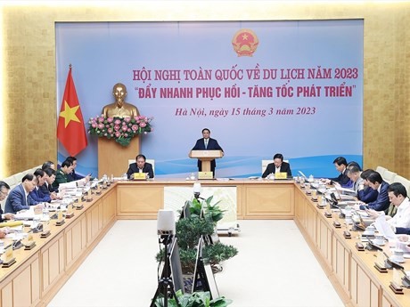 El primer ministro Pham Minh Chinh en el evento. (Foto: VNA) 