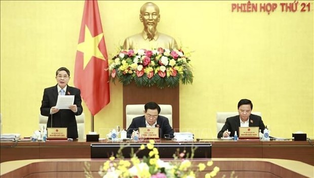 Nguyen Duc Hai, vicepresidente de la Asamblea Nacional de Vietnam, interviene en la cita (Foto: VNA)