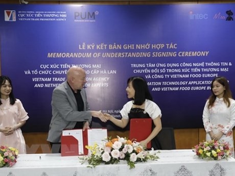 En la ceremonia de firma del memorando de entendimiento (Foto: VNA)