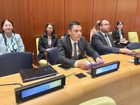 El embajador y jefe de la delegación vietnamita ante la ONU en el foro (Foto: VNA)