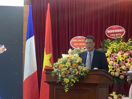El presidente de VAST, Chau Van Minh, habla en el evento (Fuente:Internet)