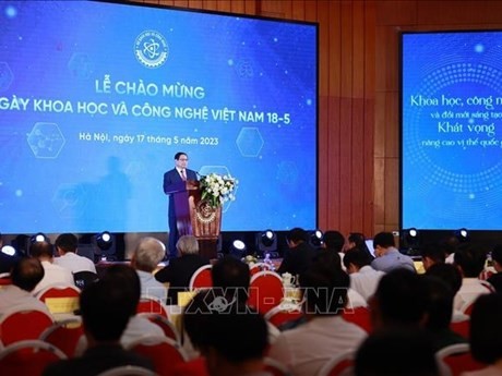 El primer ministro de Vietnam, Pham Minh Chinh, en el evento (Fuente:VNA)