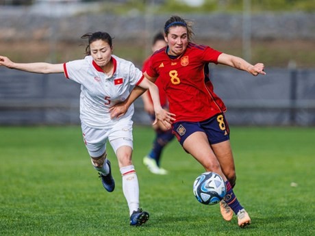 Fútbol femenino de Vietnam adquiere experiencias tras partido con España. (Foto: VFF)