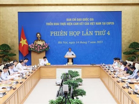 El primer ministro vietnamita, Pham Minh Chinh presidió la reunión (Fuente: VNA)