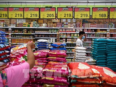 En un supermercado de Bangkok (Fuente:AFP/VNA)