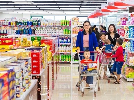 Los productos vietnamitas representan una tasa abrumadora del 90% al 95% en los supermercados locales en Hanói (Fuente: congthuong.vn)