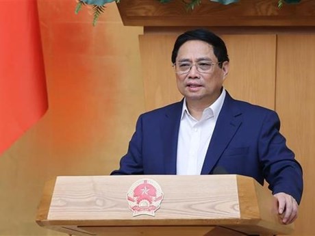 El premier Pham Minh Chinh en la reunión (Fuente: VNA)