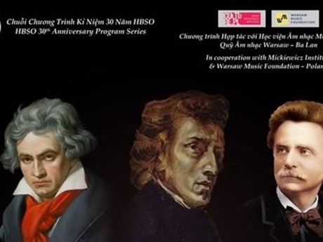 gala musical en honor a Beethoven, Chopin y Grieg, tendrá lugar el 11 de noviembre en el Teatro de Ópera de Ciudad Ho Chi Minh. (Fuente:HBSO)