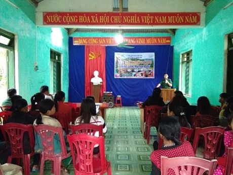La Guardia Fronteriza de Ca Xeng (Quang Binh) difunde la Ley de Prevención contra la Trata de Personas (Fuente:Internet)