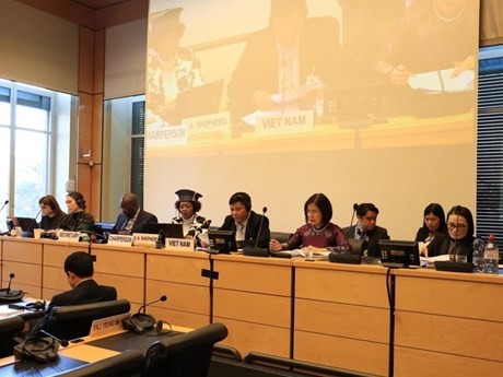 La delegación vietnamita en la sesión. (Foto: VNA)