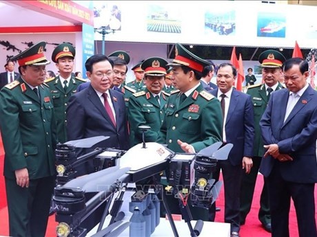El presidente de la Asamblea Nacional (Parlamento) de Vietnam, Vuong Dinh Hue, en la visita (Fuente:VNA)