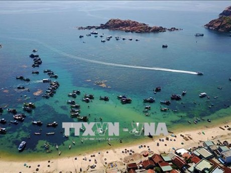 Un rincón de la playa de Quy Nhon, Binh Dinh. Foto VNA