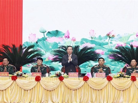 El presidente de Vietnam, Vo Van Thuong, en el evento (Fuente:VNA)