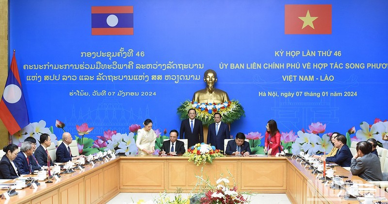 Celebran Reunión del Comité Intergubernamental entre Vietnam y Laos sobre cooperación bilateral 